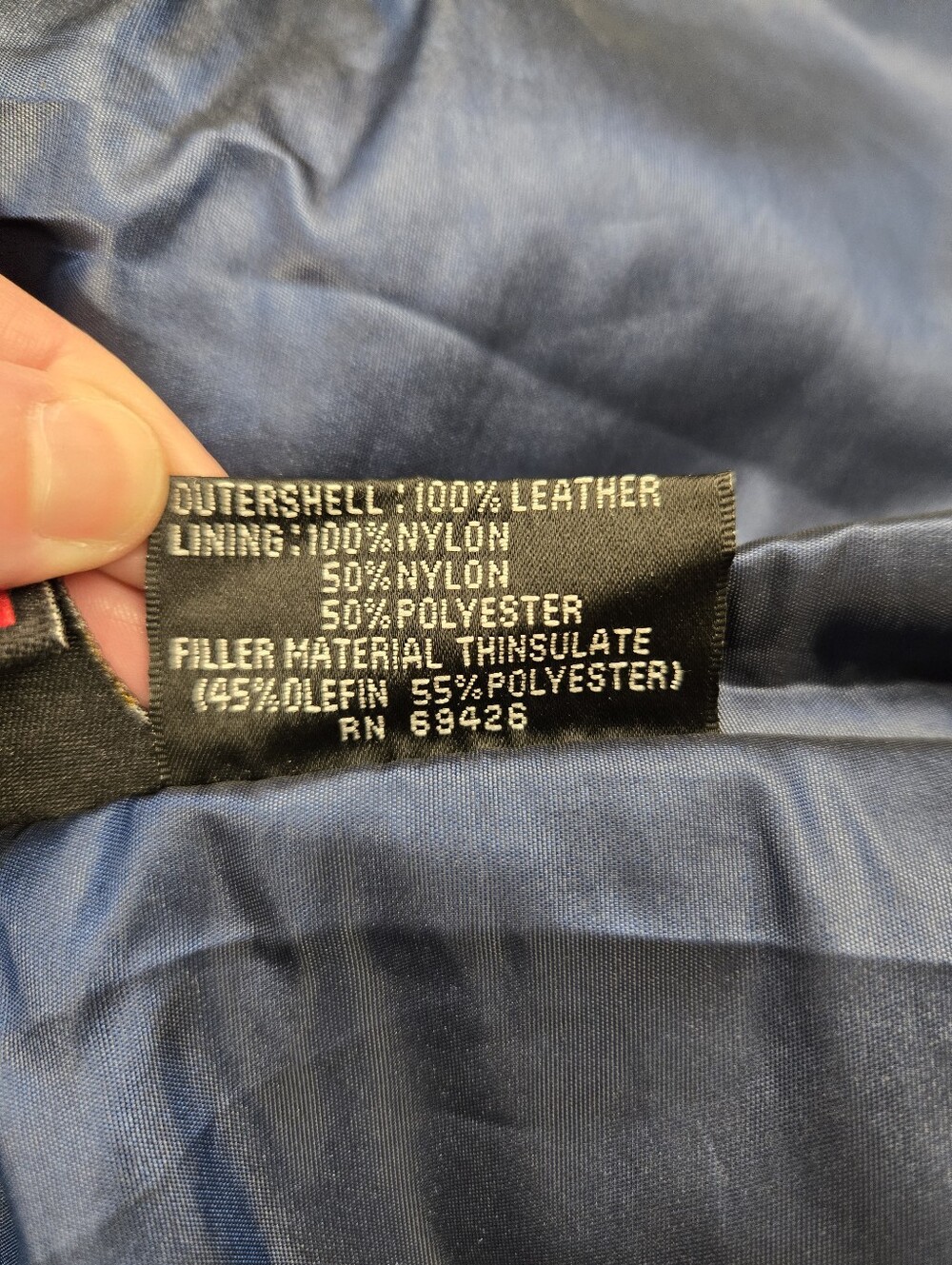 Y2K Wilson Leather Zip Up Moto Jacket - Picture 13 of 15